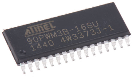 Atmel - AT90PWM3B-16SU - Atmel AT90 ϵ 8 bit AVR MCU AT90PWM3B-16SU, 16MHz, 512 B8 kB ROM , 512 B RAM, SOIC-32		