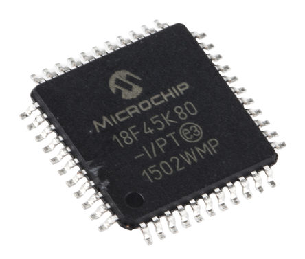 Microchip - PIC18F45K80-I/PT - Microchip PIC18F ϵ 8 bit PIC MCU PIC18F45K80-I/PT, 64MHz, 32 kB ROM , 1024 B3648 B RAM, TQFP-44		