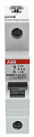 ABB - 2CDS251001R0337 - ABB System M Pro S200 ϵ 1 4 A MCB ΢Ͷ· 2CDS251001R0337, 6 kA Ͽ, K բ		