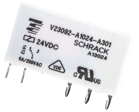 TE Connectivity - V23092A1024A301 - TE Connectivity V23092A1024A301 ˫ PCB װ Ǳ̵, 24V dc		