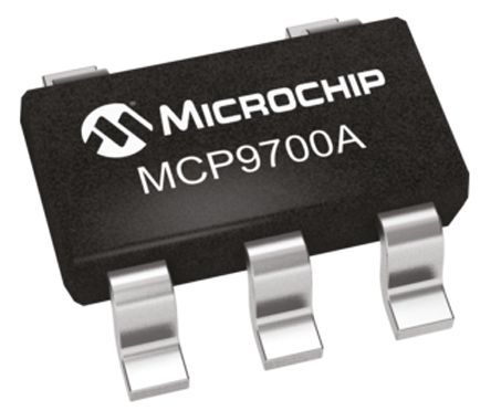 Microchip - MCP9700AT-E/LT - Microchip MCP9700AT-E/LT ѹ¶ȴ, 1Cȷ, ģӿ, 2.3  5.5 VԴ, -40  +125 C¶, 5 SC-70װ		