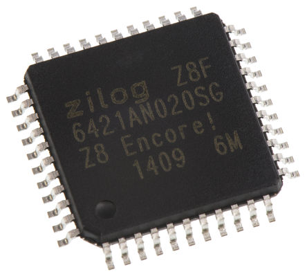 Zilog - Z8F6421AN020SG - Zilog Z8 Encore! XP ϵ 8 bit Z8 MCU Z8F6421AN020SG, 20MHz, 64 kB ROM , 4 kB RAM, LQFP-44		