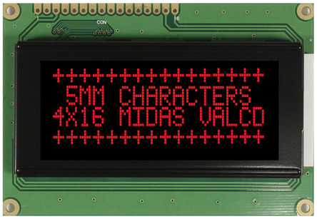 Midas - MC41605A12W-VNMLR - Midas MC41605 ϵ ͸ʽ ĸ LCD ɫʾ MC41605A12W-VNMLR, LED, 416ַ		