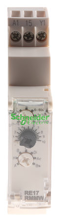 Schneider Electric - RE17RMMW - Schneider Electric RE17 ϵ ๦ ʱ̵ RE17RMMW, 0.1 s  100 h, ˫, 2, SPDT, 12  240 V /ֱ		