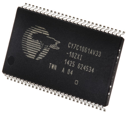 Cypress Semiconductor - CY7C1061AV33-10ZXI - Cypress Semiconductor CY7C1061AV33-10ZXI, 16Mbit SRAM ڴ, 16M x 1 λ, -0.5  4.6 V, 54 TSOPװ		