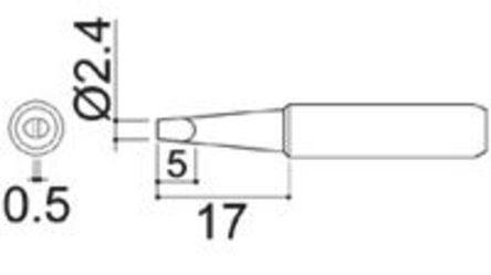 Hakko - 900M-T-2.4D - Hakko 900M ϵ, 2.4 mm ƽͷ ͷ, ʹHakko 701Hakko 702BHakko 928 ̨		