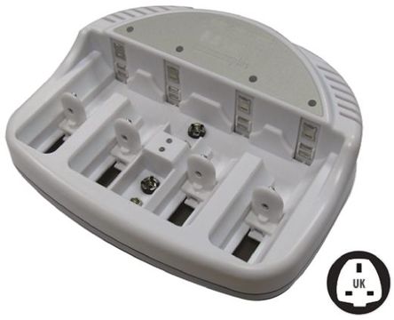 Ansmann - 5207303/UK - Ansmann 5207303/UK 2 (9V)/4 (AA)/4 (AAA)/4 (C)/4 (D) Basic 5 Plus 镍镉/镍氢电池 电池充电器, 英国插头		