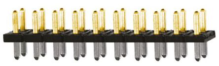 Samtec - FTS-110-01-L-D - Samtec FTS 系列 20路 1.27mm节距 (2排) 直 引脚管座 FTS-110-01-L-D, 焊接端接, 1.75A, 表面安装		