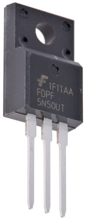 Fairchild Semiconductor - FDPF5N50UT - Fairchild Semiconductor UniFET ϵ N Si MOSFET FDPF5N50UT, 4 A, Vds=500 V, 3 TO-220Fװ		