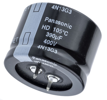 Panasonic - EETHD2G391LJ - Panasonic HD ϵ 400 V ֱ 390F ͨ  EETHD2G391LJ, 20%ݲ, +105C		