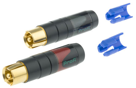Neutrik - NF2C-B/2 - Neutrik 黑色 16A RCA 插头 NF2C-B/2, 电缆安装, 金镀镍触x芯, -30 → +80 °C		