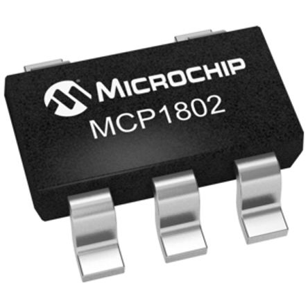 Microchip - MCP1802T-3302I/OT - Microchip MCP1802T-3302I/OT LDO ѹ, 3.3 V, 300mA, 2%ȷ, 2  10 V, 5 SOT-23װ		