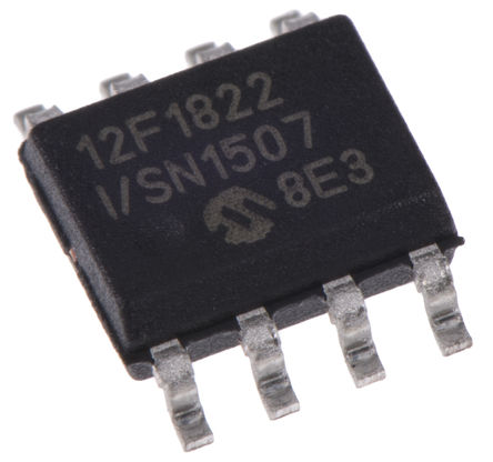 Microchip - PIC12F1822-I/SN - PIC12 ϵ Microchip 8 bit PIC MCU PIC12F1822-I/SN, 32MHz, 256 B2K x 14  ROM , 128 B RAM, SOIC-8		