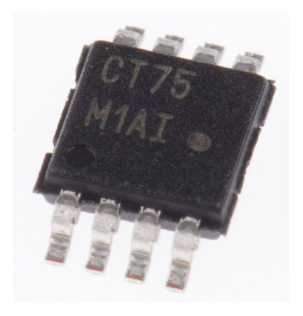 ON Semiconductor - NCT75DMR2G - ON Semiconductor NCT75DMR2G 12 λ ¶ȴ, 1Cȷ, I2CSMBusӿ, 3  5.5 VԴ, -55  +125 C¶, 8		