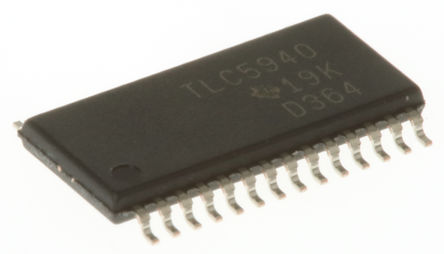 Texas Instruments - TLC5940PWP - Texas Instruments TLC5940PWP 16 LED , 3.3 V5 V, 28 HTSSOPװ		