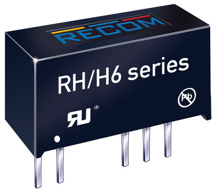 Recom - RH-0515D/H6 - Recom RH ϵ 1W ʽֱ-ֱת RH-0515D/H6, 15V dc, 33mA, 4kVѹ, 84%Ч, 7 Pin SIPװ		