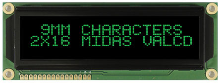 Midas - MC21609A12W-VNMLG - Midas MC21609 ϵ ͸ʽ ĸ LCD ɫʾ MC21609A12W-VNMLG, LED, 216ַ		
