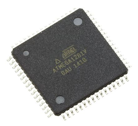 Microchip - ATMEGA1281V-8AU - ATmega ϵ Microchip 8 bit AVR MCU ATMEGA1281V-8AU, 8MHz, 128 kB, 4 kB ROM , 8 kB RAM, TQFP-64		