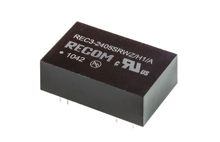 Recom - REC3-2405SRWZ/H1/A - Recom 3W ʽֱ-ֱת REC3-2405SRWZ/H1/A, 9  36 V ֱ, 5V dc, 600mA, 1kV dcѹ, DIPװ		
