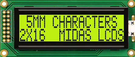 Midas - MC21605B6WK-SPR - Midas MC21605B ϵ ʽ ĸ LCD ɫʾ MC21605B6WK-SPR, 216ַ		