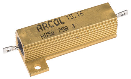 Arcol - HS50 75R J - Arcol HS50 ϵ HS50 75R J 50W 75 5%  尲װ̶ֵ, Ӷ, Ƿװ		