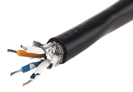 Alpha Wire - 6454 BK005 - Alpha Wire 30m   ɫ PVC  1.5  ˫ ҵ 6454 BK005, 22 AWG		