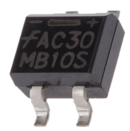 Fairchild Semiconductor - MB10S - Fairchild Semiconductor MB10S  , 800mA 1000V, 4 SOICװ		