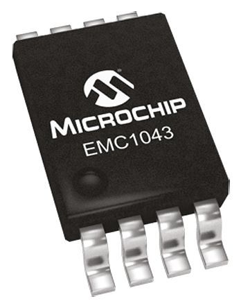Microchip - EMC1043-3-ACZL-TR - Microchip EMC1043-3-ACZL-TR 11 λ ¶ȴ, 5Cȷ, SMBusӿ, 3  3.6 VԴ, -40  +125 C¶, 8 MSOPװ		