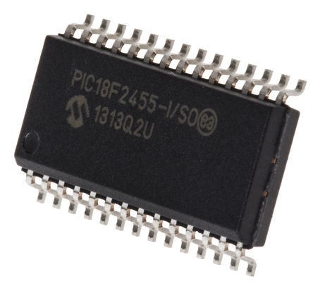 Microchip - PIC18F2455-I/SO - Microchip PIC18F ϵ 8 bit PIC MCU PIC18F2455-I/SO, 48MHz, 24 kB256 B ROM , 2048 B RAM, 1xUSB, SOIC-28		