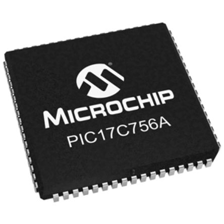 Microchip - PIC17C756A-33I/L - Microchip PIC17 ϵ 8 bit PIC MCU PIC17C756A-33I/L, 33MHz, 16K x 16  ROM EPROM, 902 B RAM, PLCC-68		
