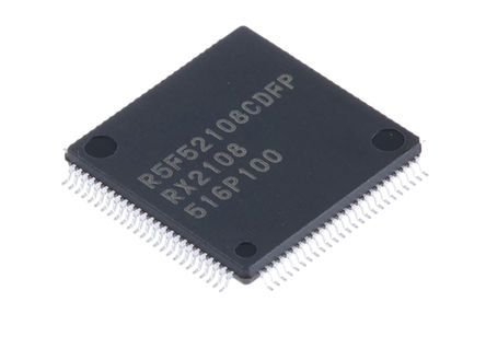 Renesas Electronics - R5F52108CDFP - RX ϵ Renesas Electronics 32 bit RX MCU R5F52108CDFP, 50MHz, 512 kB ROM , 64 kB RAM, LQFP-100		