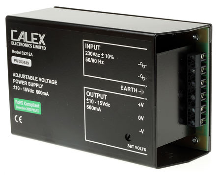 Calex - 52212AR - Calex ʽ ǶʽԵԴ 52212AR, 216  264V ac, 10  15V dc, 500mA, 160 x 100 x 57mm		