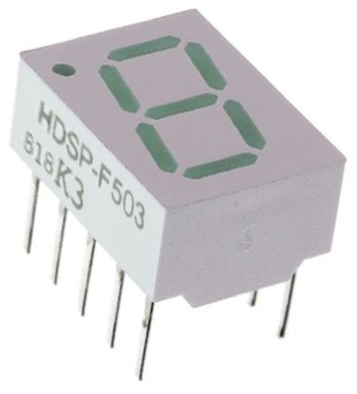 Broadcom - HDSP-F503 - Broadcom 1ַ 7  ɫ LED  HDSP-F503, 3.5 mcd, ҲС, 10.16mmַ, ͨװװ		
