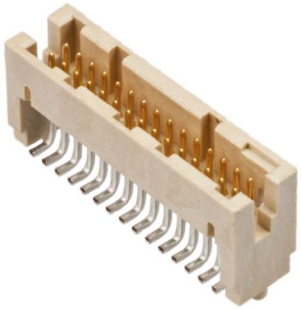 Amphenol FCI - 73547-110LF - Amphenol FCI Rib-Cage 系列 20路 1.27mm节距 (2排) 直 PCB 针座 73547-110LF, 焊接端接, 1A, 表面安装		