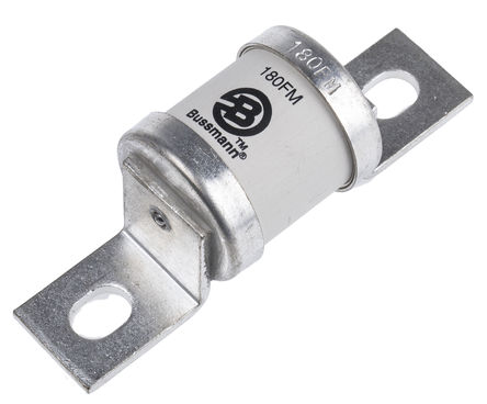 Cooper Bussmann - 180FM - Cooper Bussmann 180A电流 FM尺寸 FF类熔速 英国标准熔断器 180FM, BS 88, IEC 269-4标准, 38mm直径, 113mm总长, 660V ac		