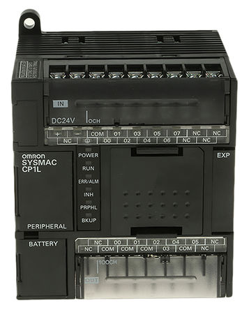 Omron - CP1L-L14DT1-D - Omron CP1L ϵ PLC CPU CP1L-L14DT1-D, USB, 5000 , 14 I/O ˿, DIN찲װ, 20.4  26.4 V ֱ		