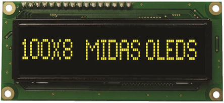 Midas - MCOB100008AV-YP - Midas A ϵ ɫ AMOLED ʾ MCOB100008AV-YP, 100 x 8, COB, нӿ		