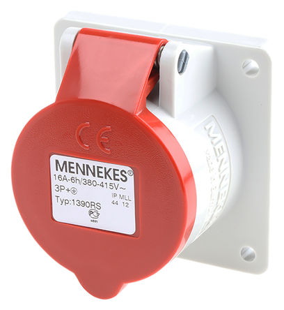 Mennekes - 1390 - Mennekes ɫ 4P ҵԴ 尲װ  1390, 16A, 400 V, IP44		