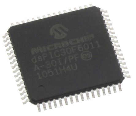 Microchip - dsPIC30F6011A-30I/PF - MCU&DSP Motor 132K Flash 6K RAM TQFP64		