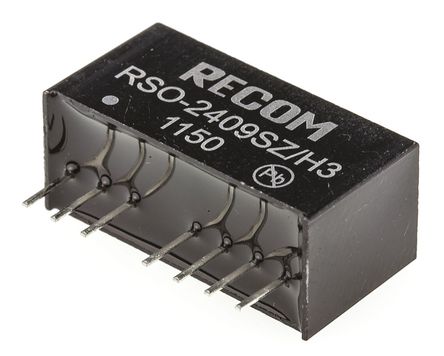 Recom - RSO-2409SZ/H3 - Recom RSO ϵ 1W ʽֱ-ֱת RSO-2409SZ/H3, 9  36 V ֱ, 9V dc, 111mA, 3kV dcѹ, SIPװ		