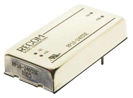 Recom - RP10-2405SE - Recom RP10 E ϵ 10W ʽֱ-ֱת RP10-2405SE, 18  36 V ֱ, 5V dc, 2A, 1.6 (Tested for 1 Second)kV dcѹ		