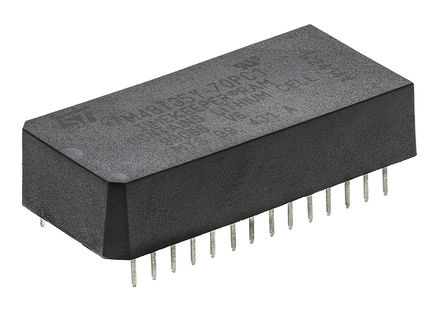 STMicroelectronics - M48T35Y-70PC1 - STMicroelectronics M48T35Y-70PC1 实时时钟 (RTC), 备用电池、日历、芯片取消选择、转移、写入保护功能, 32768B RAM, 并行总线, 4.5 → 5.5 V电源, 28引脚		