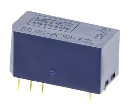Meder - DIL05-2C90-63L - Meder DIL05-2C90-63L ˫˫ Ƭ̵, 5V dc, 20.1 x 10.2 x 10.2mm		