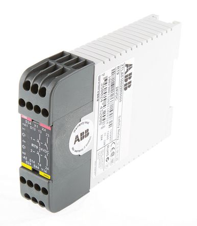 ABB - 2TLA010029R0000 - ABB RT9 系列 单或双通道 安全继电器 2TLA010029R0000, 24 V 直流电源, 2 安全触点		