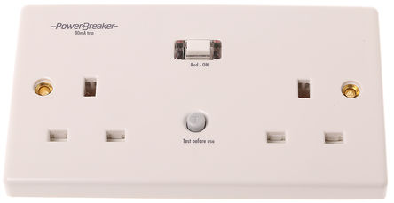 Power Breaker - H22WP-C - Power Breaker PowerBreaker H ϵ BS ׼ 13A ɫ ؼȩ RCD  H22WP-C, 2 30mA,  147mm  86.4mm, 230V ac		