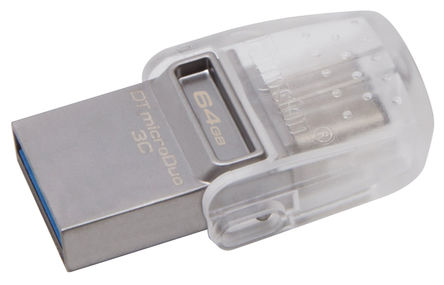 Kingston - DTDUO3C/64GB - Kingston DataTraveler MicroDuo 64 GB USB 3.1 U		