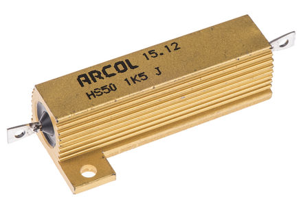 Arcol - HS50 1K5 J - Arcol HS50 ϵ HS50 1K5 J 50W 1.5k 5%  尲װ̶ֵ, Ӷ, Ƿװ		