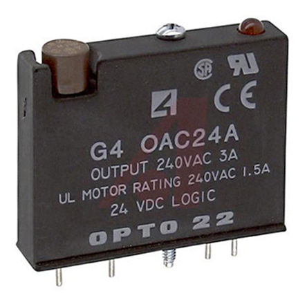 Opto 22 - G4OAC24A - Opto 22 G4 ϵ PLC /ģ G4OAC24A, 3 A, 24  280 V , 48.8 x 12.2 x 41.1 mm		