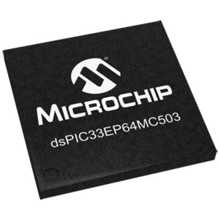 Microchip - DSPIC33EP64MC503-I/TL - Microchip DSPIC33EP ϵ 16 bit dsPIC MCU DSPIC33EP64MC503-I/TL, 140MHz, 64 kB ROM , 8 kB RAM, VTLA-36		