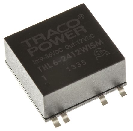 TRACOPOWER - THL 6-2412WISM - TRACOPOWER THL 6WISM ϵ 6W ʽֱ-ֱת THL 6-2412WISM, 9  36 V ֱ, 12V dc, 500mA, 1.5kV dcѹ, 83%Ч		